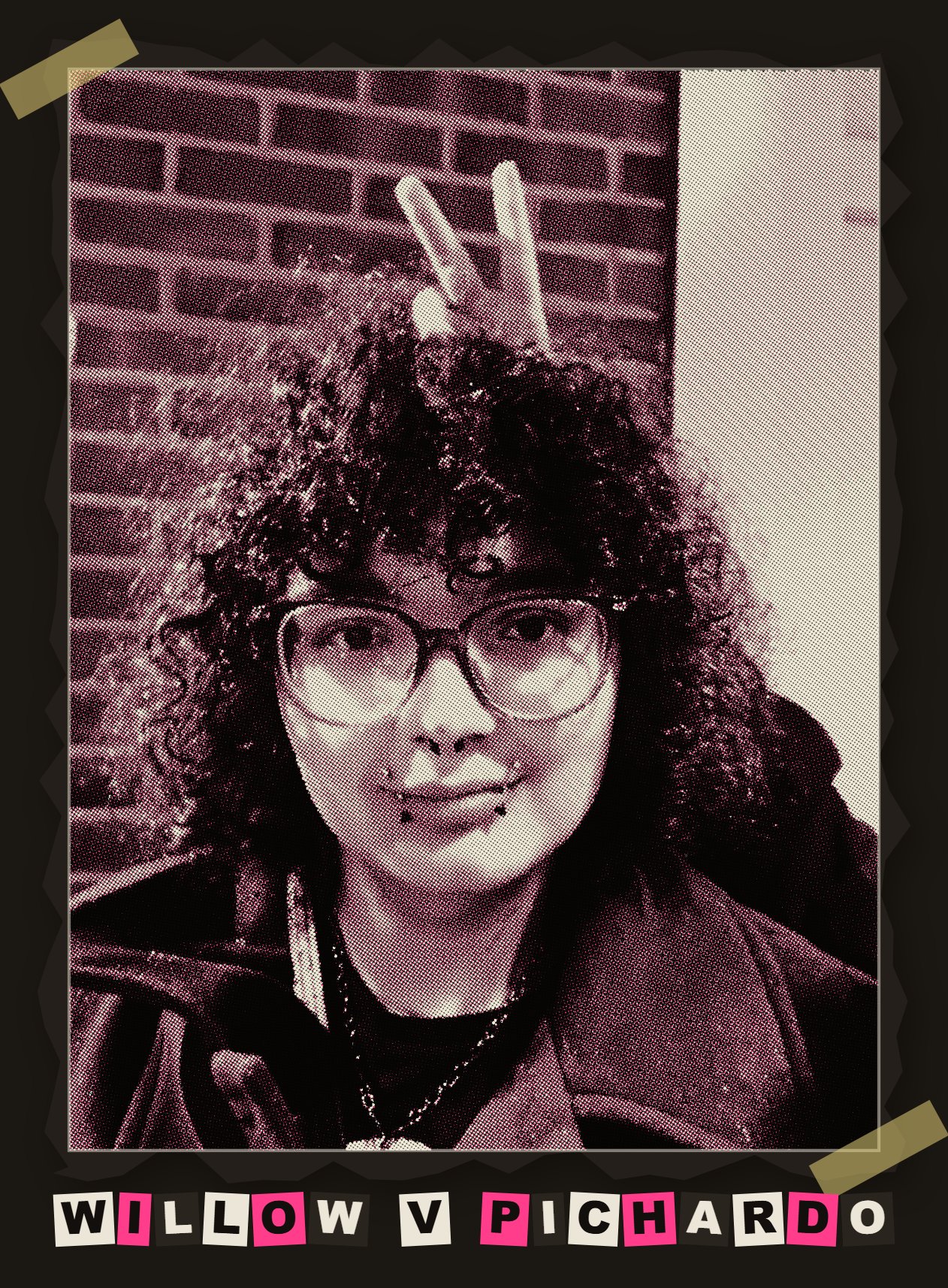 Halftone portrait of Willow Pichardo