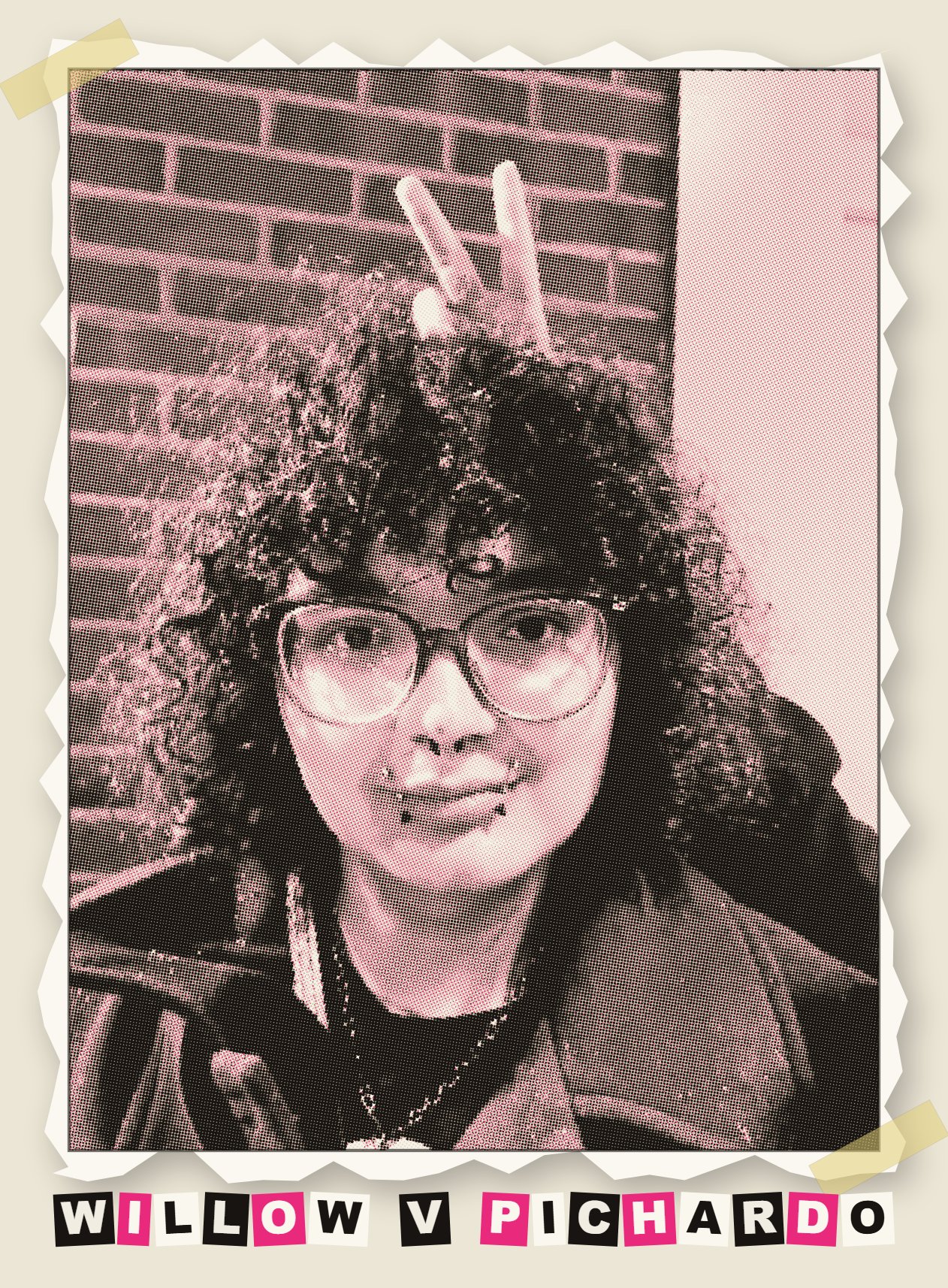 Halftone portrait of Willow Pichardo